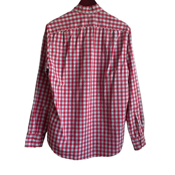 J Crew Mens Cotton Shirt Small Red Gray Buffalo Check Classic‎ Preppy Clean Cut - Picture 3 of 11